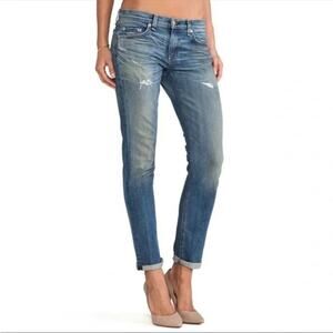 Rag & Bone Jeans Women's 26 Blue The Dre Boyfriend Slim Fit Light Wash Low Rise